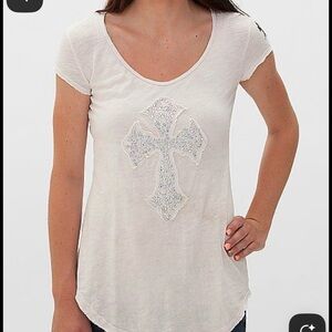 Velvet stone Women's White Embellished Top, New no tags.